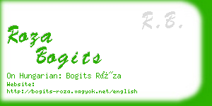 roza bogits business card